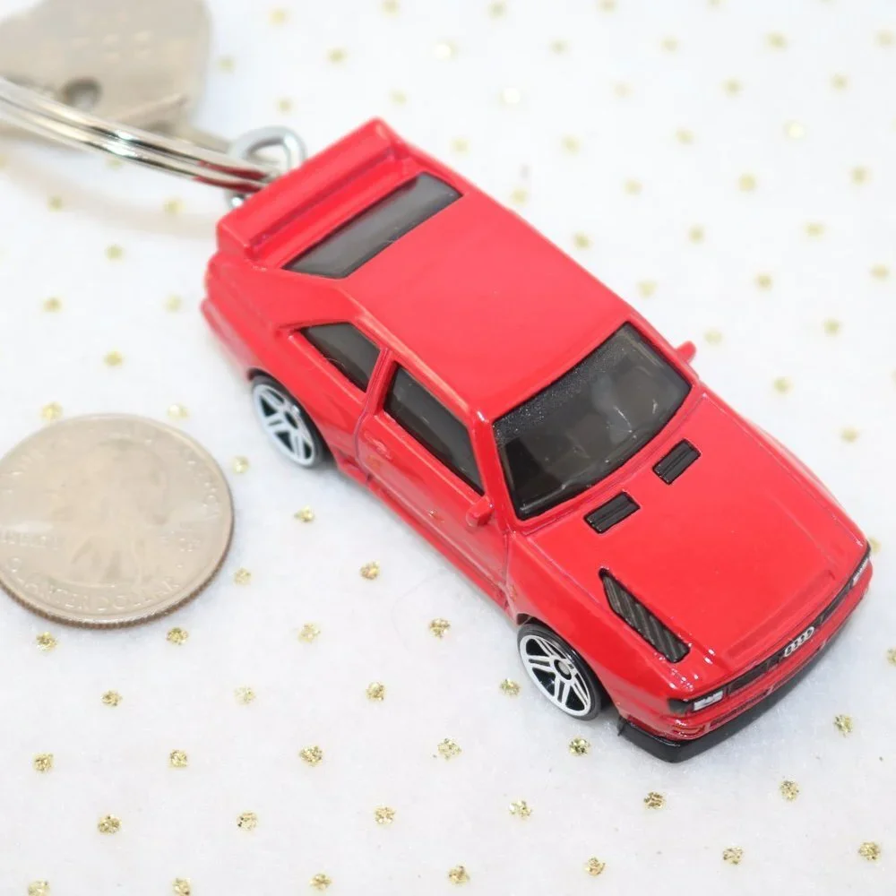 Hot Wheels '84 Audi Quattro CUSTOM keychain OOAK